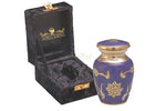 Load image into Gallery viewer, Mini Purple Brass Urn: Handcrafted Keepsake for Ashes
