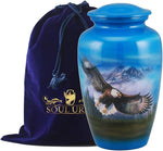 Load image into Gallery viewer, Blue Flying Eagle Urn for Human Ashes - A Beacon of Serenity &amp; Everlasting Memories Blue Flying Eagle Urn for Human Ashes - Celebrate Legacy &amp; Soaring Memories
