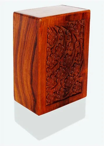 SOULURNS Case of 6 Extra Small Rosewood Memorial Urns - 5" x 3" x 2"