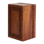 Load image into Gallery viewer, Border Engraved Rosewood Cremation Urn For Human Ashes
