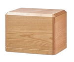 Load image into Gallery viewer, Horizontal Honeyed Haven: Classic Art Maple Urn - Bottom Access, Golden Tribute
