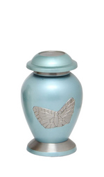 Load image into Gallery viewer, Blue Butterfly Cremation Urn for Ashes Mini Keepsake Urn with Butterfly Design

