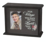 Load image into Gallery viewer, Solid Maple &#39;Wings Ready&#39; Photo Remembrance Urns, (Case of 6) - Deepest Sympathy
