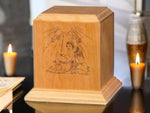 Load image into Gallery viewer, Solid Wood Angel Infant Memorial Urns for Baby | Bulk Pack (Case of 6) | Heavenly Light Engraving
