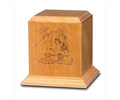 Solid Wood Angel Infant Memorial Urns for Baby | Bulk Pack (Case of 6) | Heavenly Light Engraving