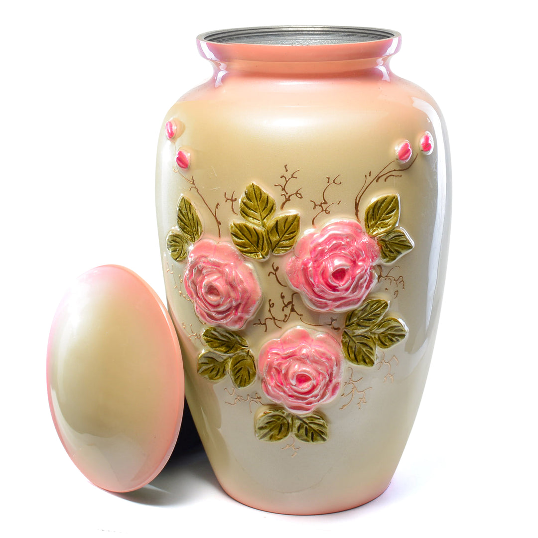 Elegant Pink Rose Cremation Urn: A Timeless Tribute Decorative Cremation Urn