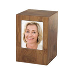 Load image into Gallery viewer, Memory Photo Urn - Simplicity Oak Veneer &amp; MDF - 4x5 Picture Area - Back Access
